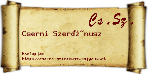 Cserni Szerénusz névjegykártya